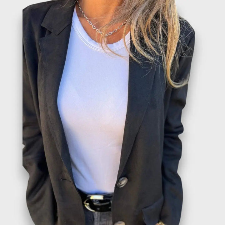Darevia – Soft Blazer-Cardigan in Camel