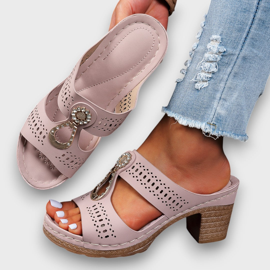 Elvanna – Elegant Summer Shoes with Decorative Detail