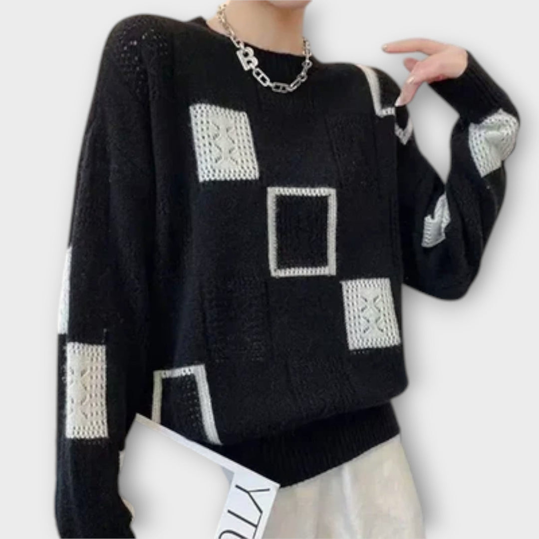 Iselina – Comfortable Winter Sweater with Print