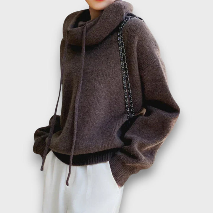 Marzia – Cozy Hooded Knit Sweater