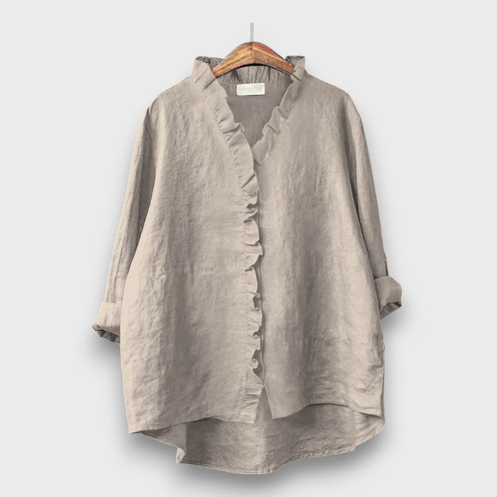 Jagina – Loose Blouse with Ruffle Edge