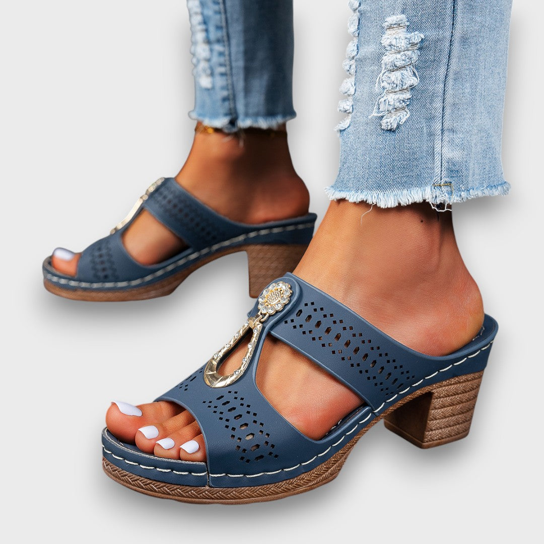 Elvanna – Elegant Summer Shoes with Decorative Detail