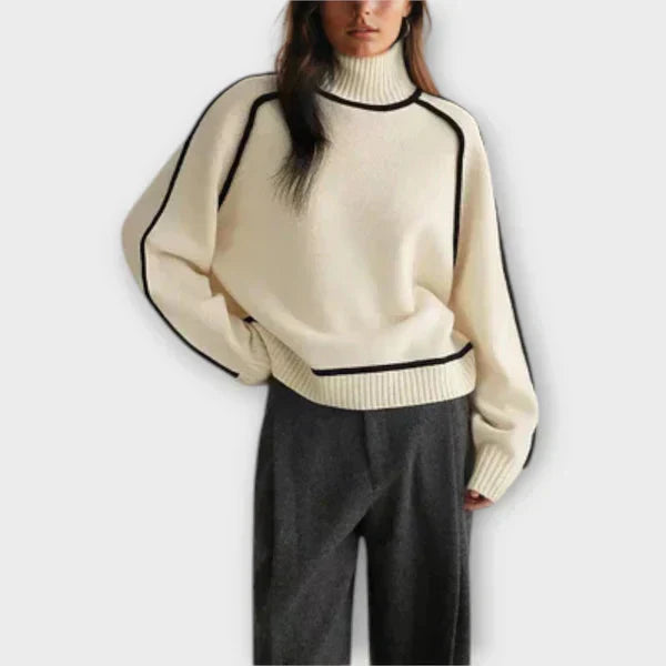 Emilie – Soft Knit Sweater with Turtleneck